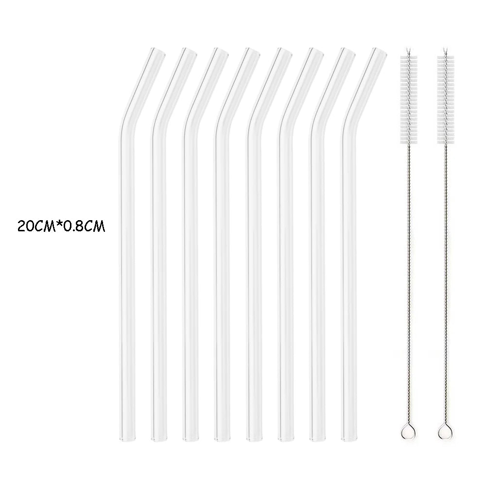 Reusable Glass Straw Set