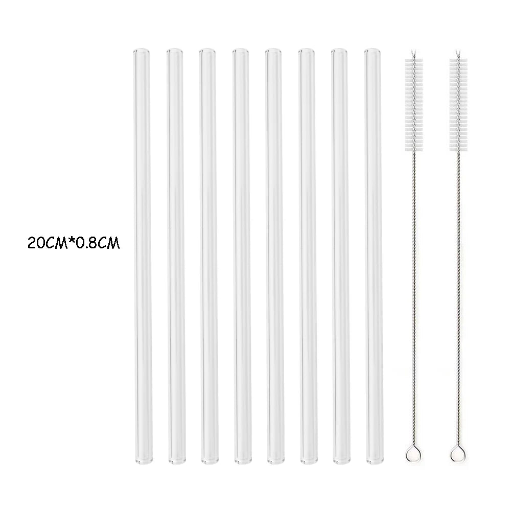 Reusable Glass Straw Set