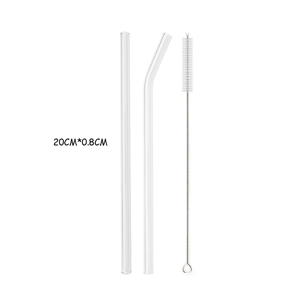 Reusable Glass Straw Set