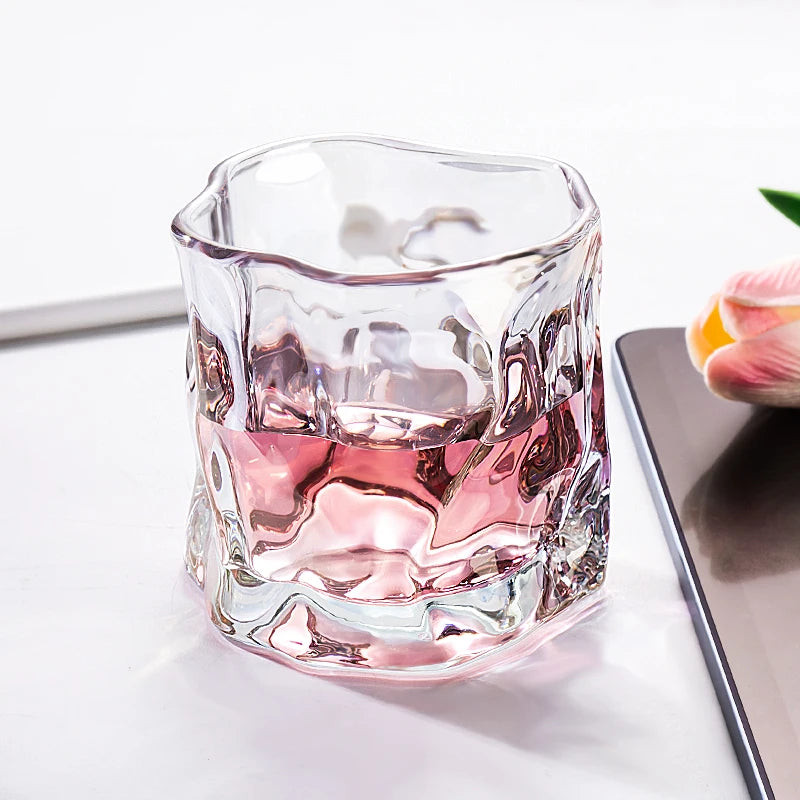 Irregular Transparent Glass Mug