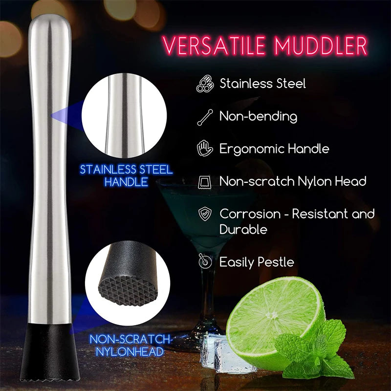 Stainless Steel Muddler Set