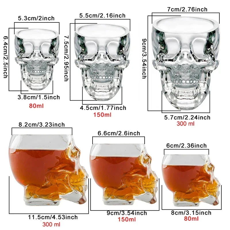 Skull Head Glass Teacup