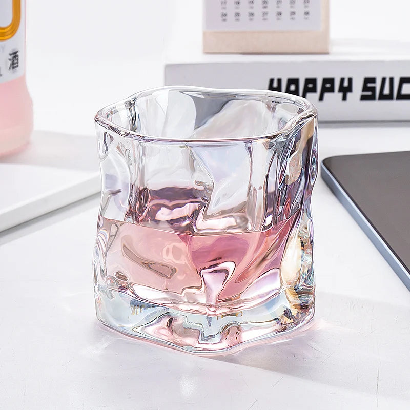 Irregular Transparent Glass Mug