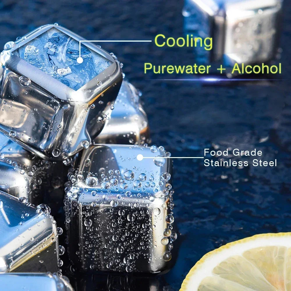 Reusable Stainless Steel Whiskey Stones