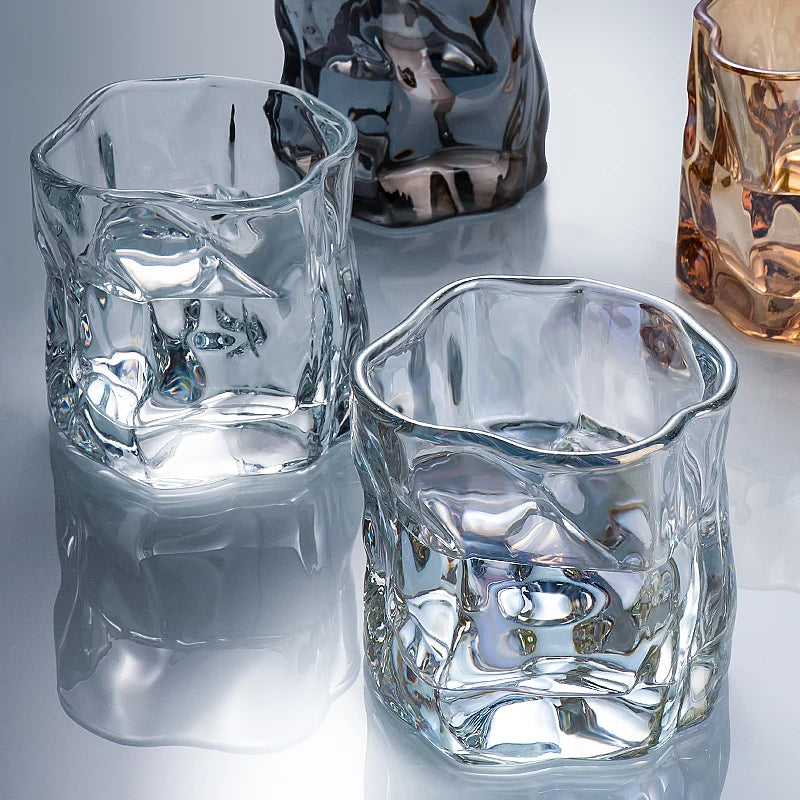 Irregular Transparent Glass Mug