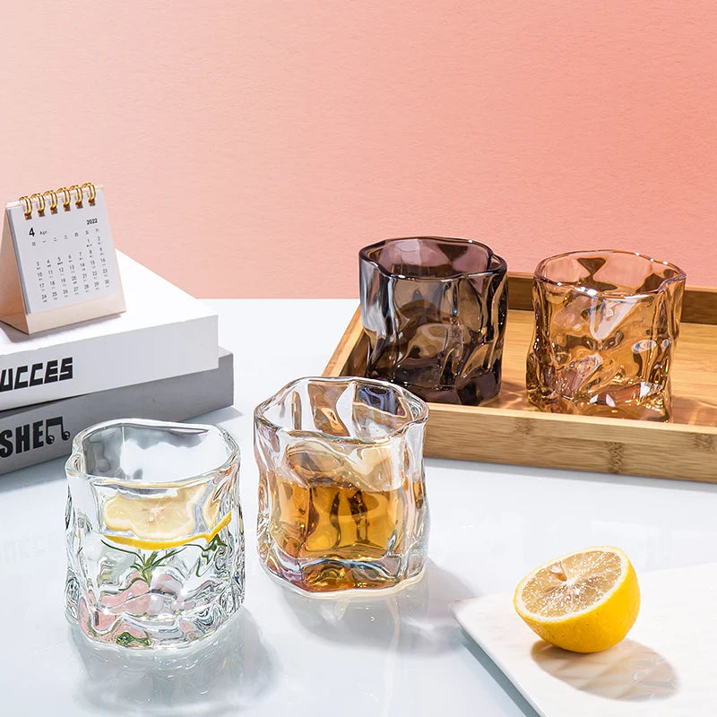 Irregular Transparent Glass Mug